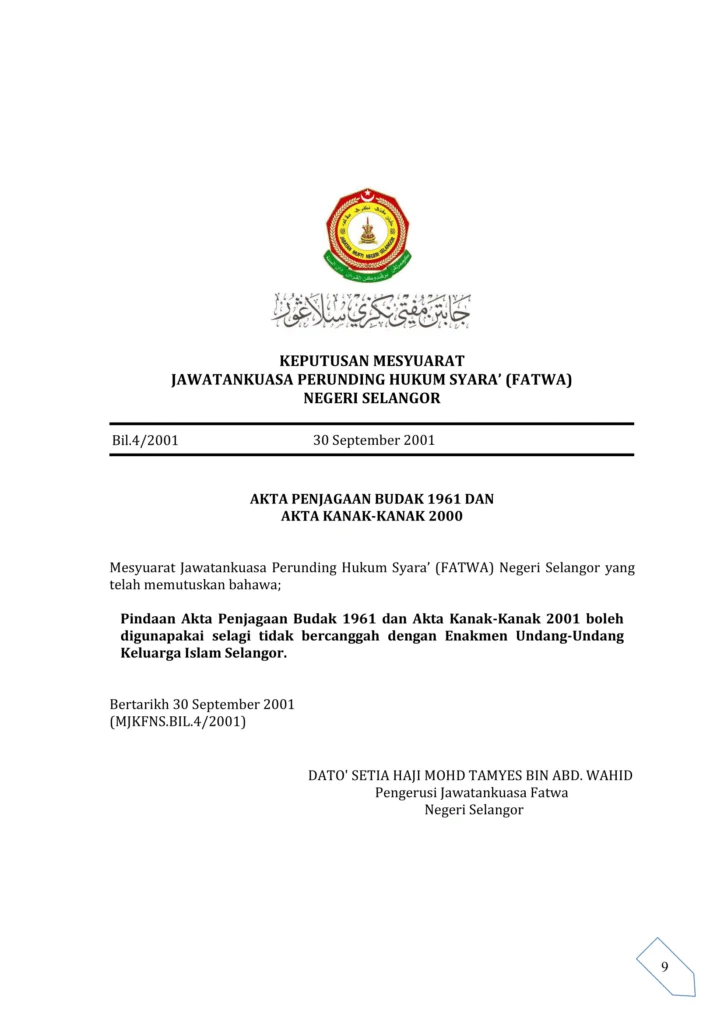 Imbasan halaman 1 daripada 1 — Akta Penjagaan Budak 1961 Dan Akta Kanak-Kanak 2000