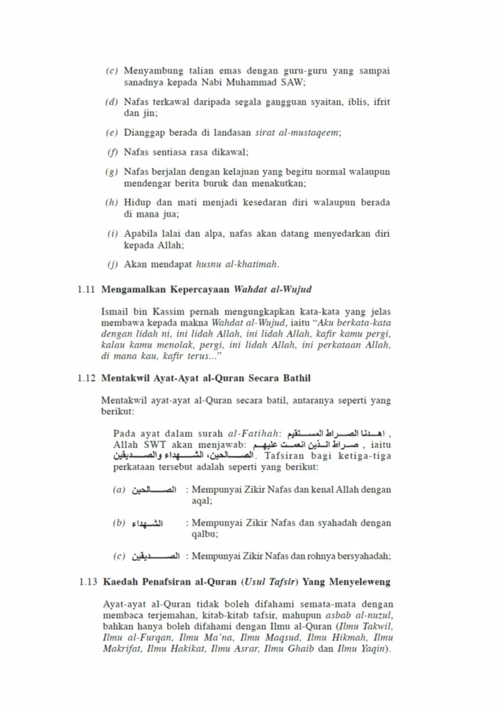 Imbasan halaman 4 daripada 7 — Fatwa Ajaran Ilmu Syahadah, Zikir Nafas dan Lain-lain Yang Berkaitan Dengan Kedua-duanya Oleh Ismail Bin Kassim Dari Pertubuhan Rahmatan Lil Alamin (PERAHMAT) Atau Seumpamanya
