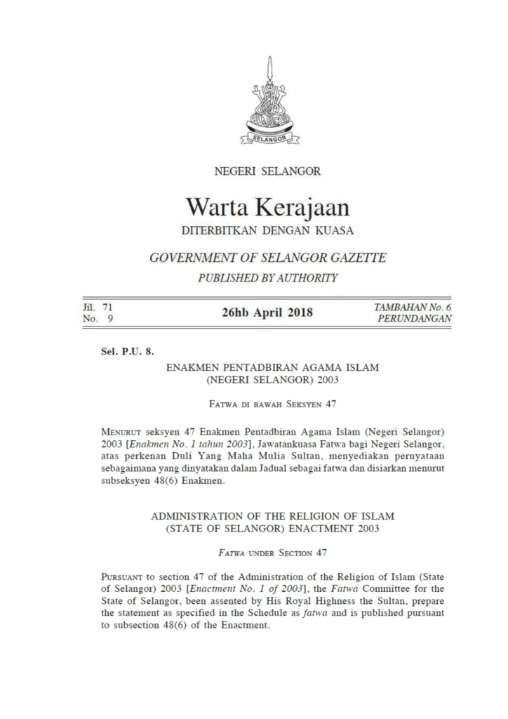 Imbasan halaman 1 daripada 4 — Fatwa Ajaran dan Fahaman Ilmu Makrifat (Mengenal Allah) dan Ajaran dan Fahaman Mengenal Diri Iaitu Ilmu atau Ajaran Peninggalan Tok Kenali Kelantan oleh Mohd Yusof Che Wook
