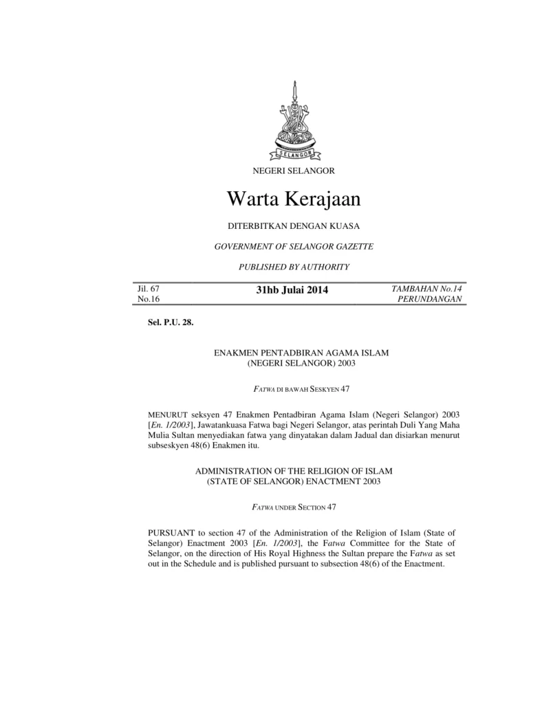 Imbasan halaman 1 daripada 2 — Fatwa Pemikiran Liberalisme Dan Pluralisme Agama