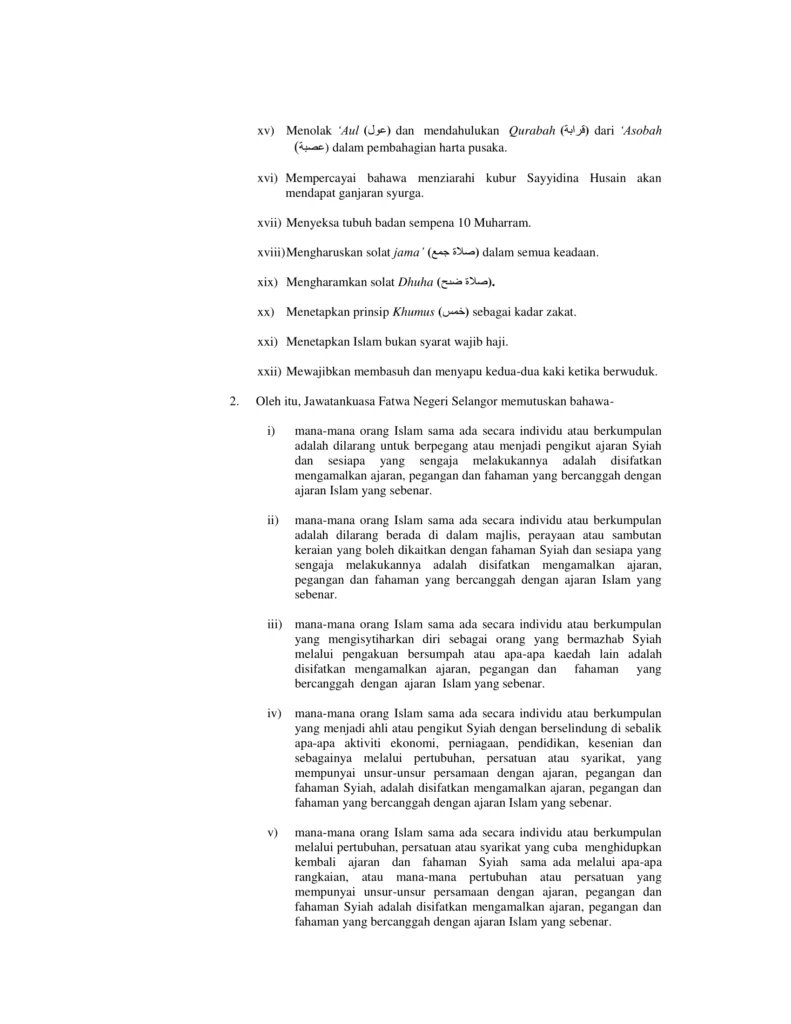 Imbasan halaman 3 daripada 4 — Fatwa Sighah Berkaitan Ajaran Syiah Di Negeri Selangor