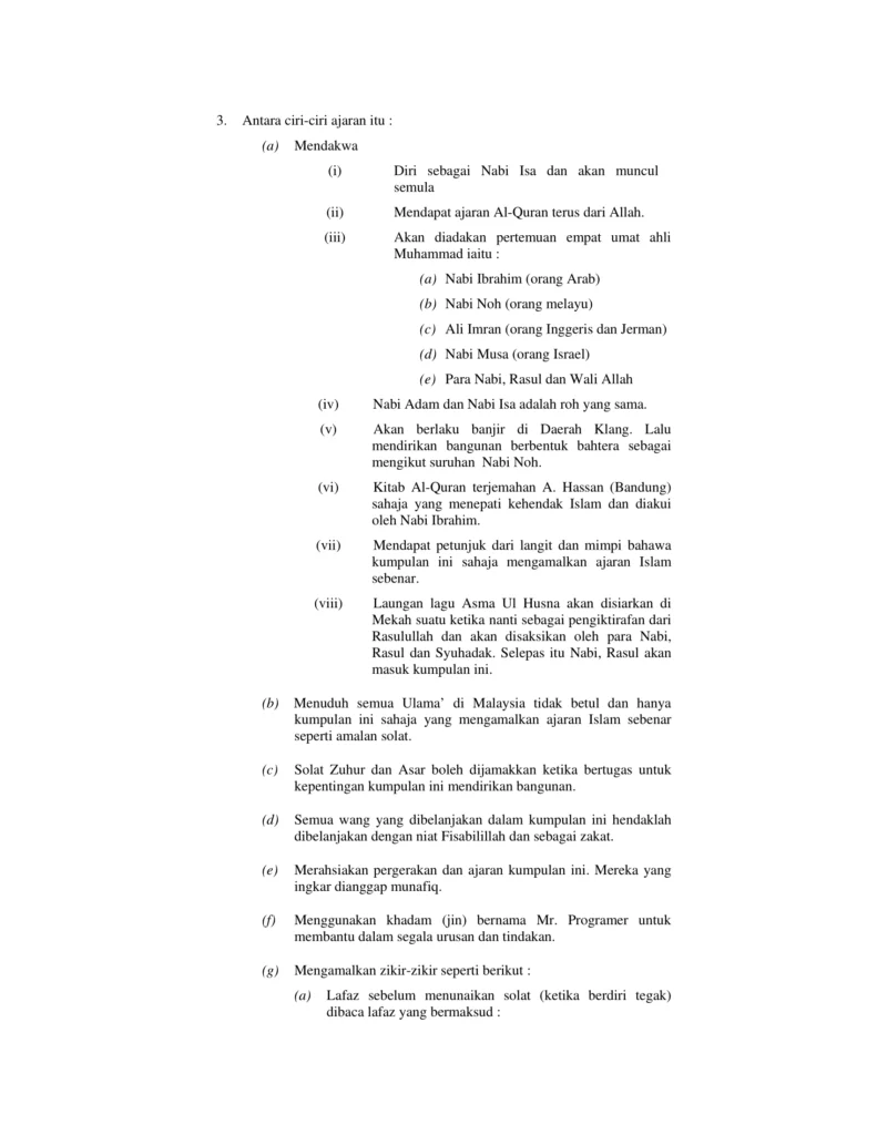 Imbasan halaman 2 daripada 4 — Fatwa Tentang Ajaran Sulaiman (Bahtera Nabi Noh)