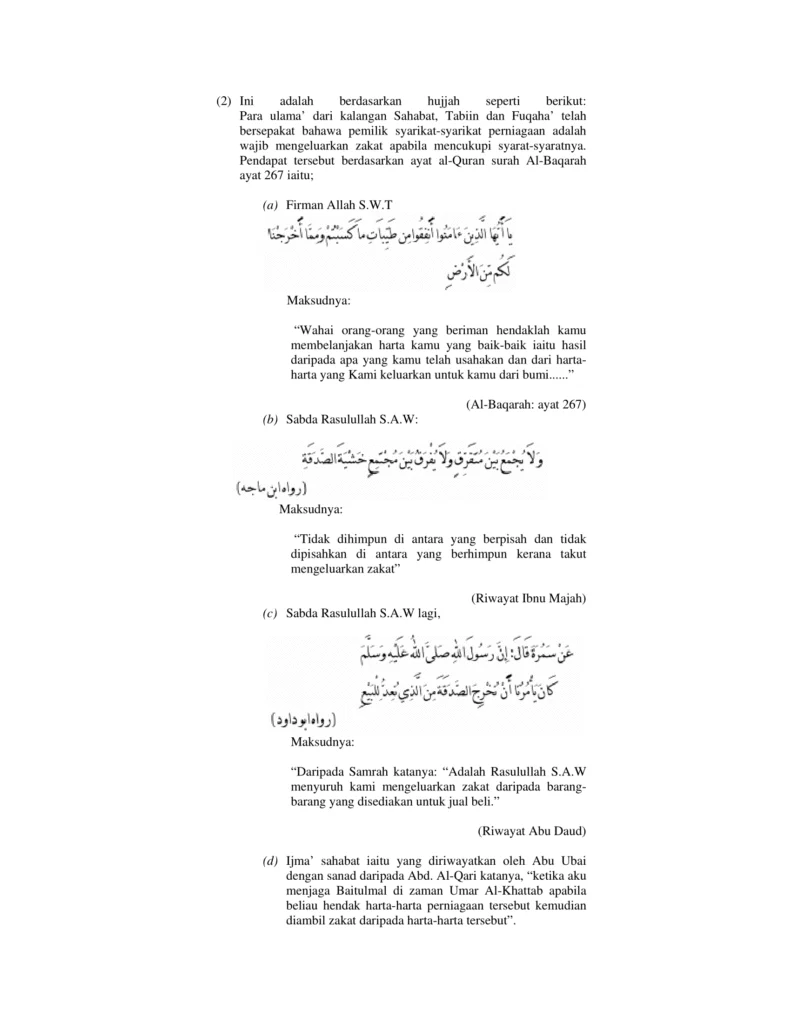 Imbasan halaman 2 daripada 3 — Fatwa Tentang Hukum Zakat Ke Atas Syarikat Yang Dimiliki Oleh pelbagai Jenis Pemegang Saham Yang Bercampur Muslim dan Non Muslim