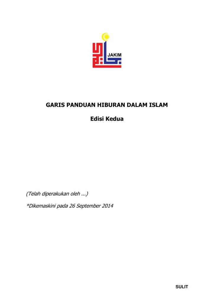 Imbasan halaman 2 daripada 19 — Garis Panduan Hiburan Dalam Islam