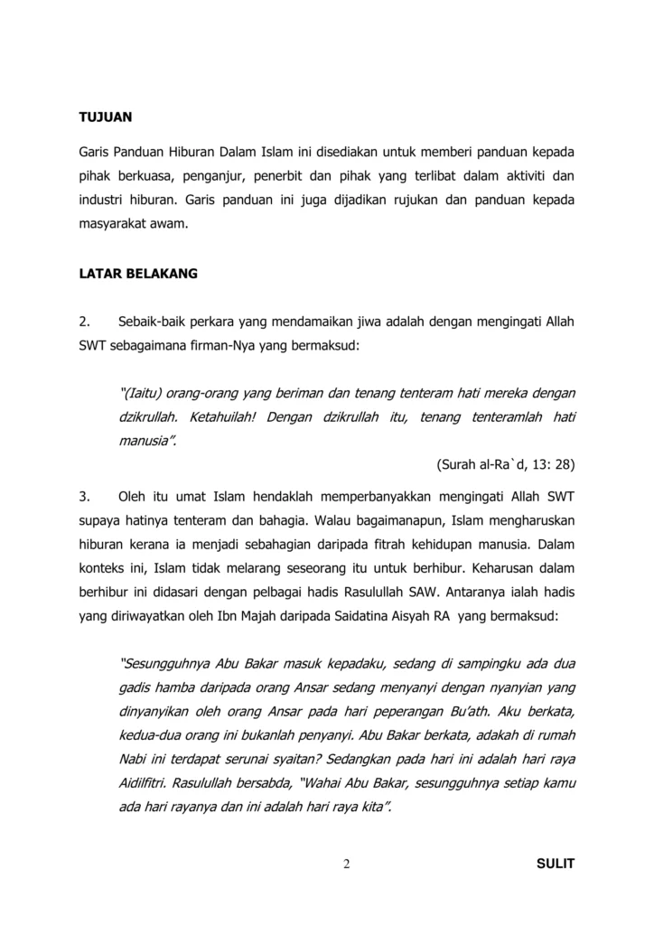 Imbasan halaman 4 daripada 19 — Garis Panduan Hiburan Dalam Islam