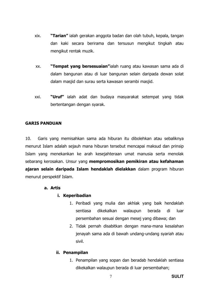 Imbasan halaman 9 daripada 19 — Garis Panduan Hiburan Dalam Islam