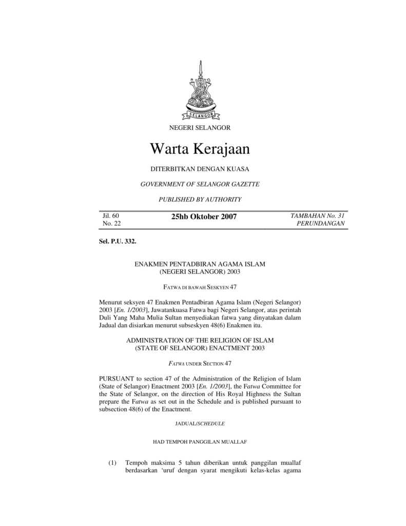 Imbasan halaman 1 daripada 2 — Had Tempoh Panggilan Muallaf