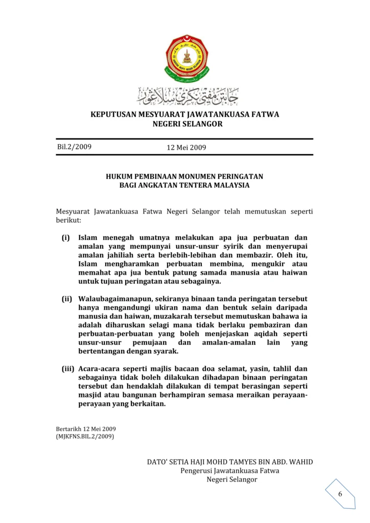 Imbasan halaman 1 daripada 1 — Hukum Pembinaan Monumen Peringatan Bagi Angkatan Tentera Malaysia
