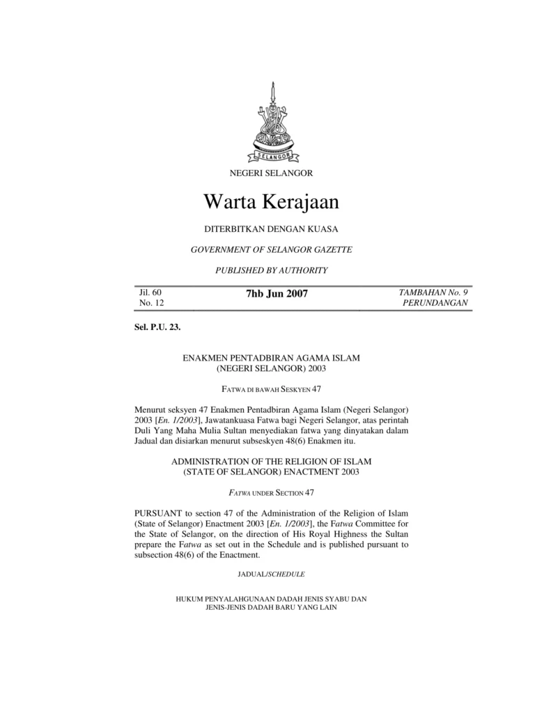 Imbasan halaman 1 daripada 2 — Hukum Penyalahgunaan Dadah Jenis Syabu Dan Jenis-Jenis Dadah Baru Yang Lain