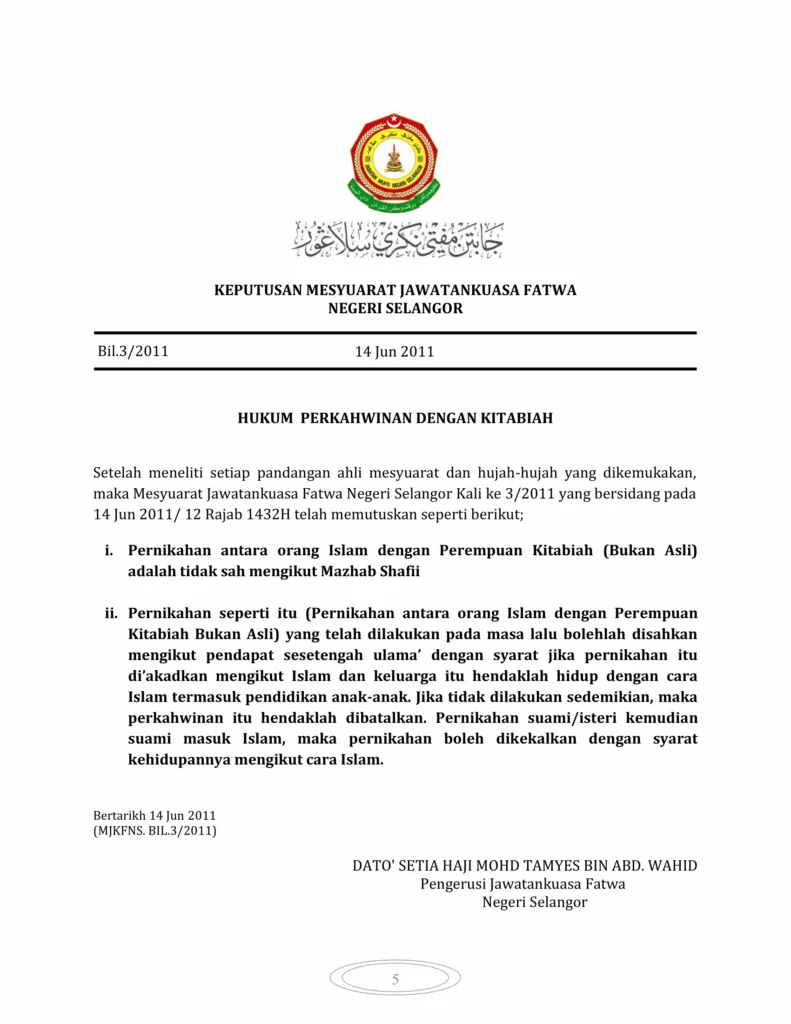 Imbasan halaman 1 daripada 1 — Hukum Perkahwinan Dengan Kitabiah