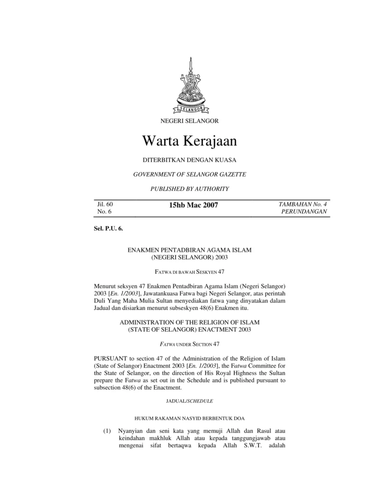 Imbasan halaman 1 daripada 2 — Hukum Rakaman Nasyid Berbentuk Doa