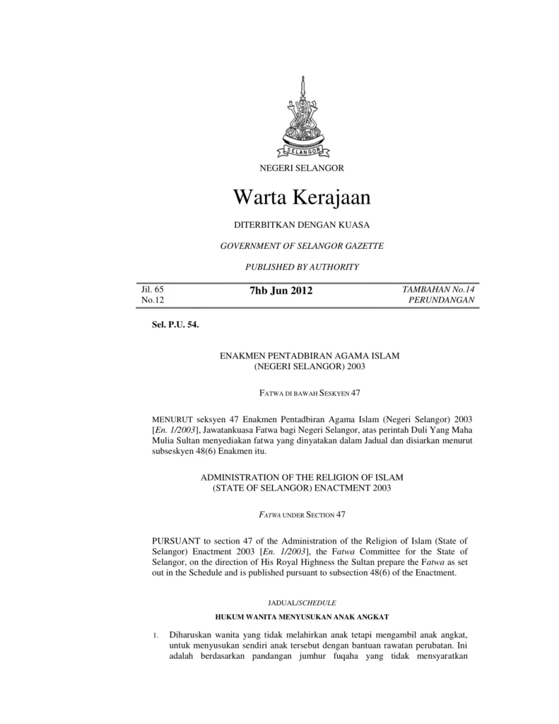 Imbasan halaman 1 daripada 2 — Hukum Wanita Menyusukan Anak Angkat