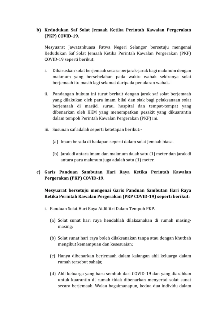 Imbasan halaman 3 daripada 5 — Pandangan Hukum Syarak Berkaitan Ibadah Puasa Di Bulan Ramadhan, Kedudukan Saf Solat Dan Panduan Sambutan Hari Raya Dalam Tempoh Perintah Kawalan Pergerakan (PKP) Covid-19