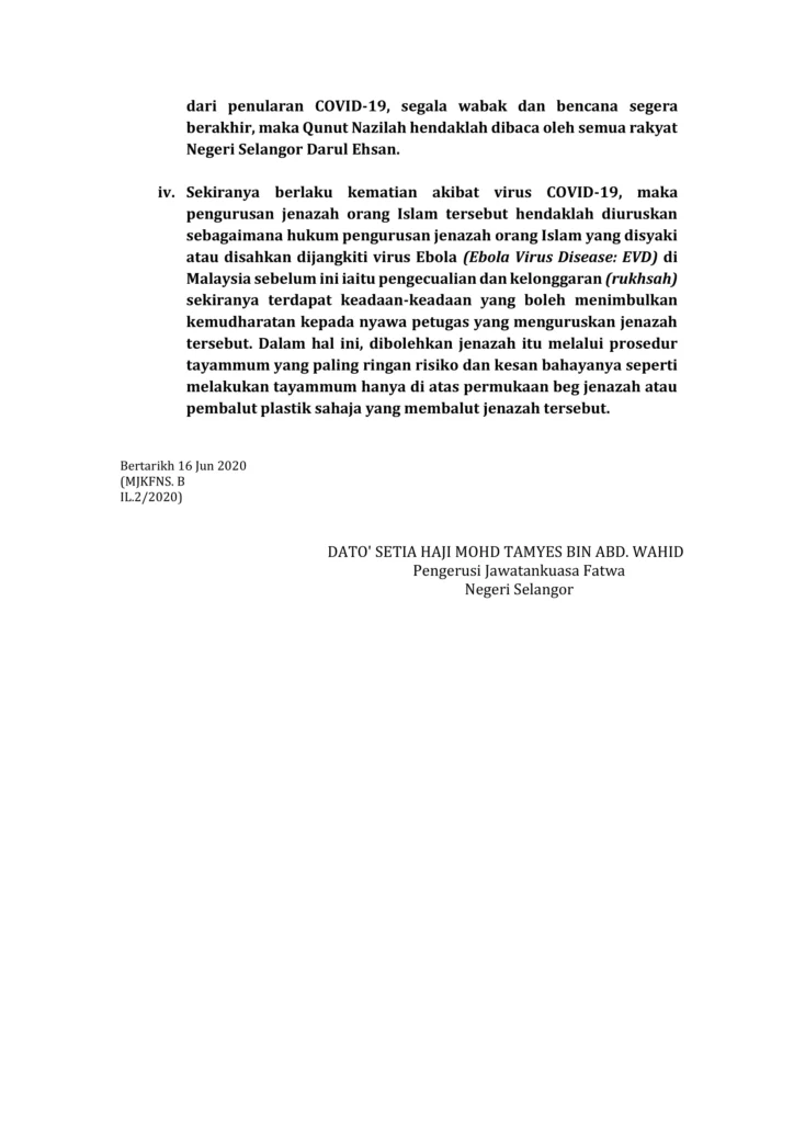 Imbasan halaman 3 daripada 3 — Pandangan Hukum Syarak Berkaitan Pengoperasian Masjid, Surau Dan Musolla Serta Pengurusan Jenazah Dalam Situasi Penularan Wabak Covid-19