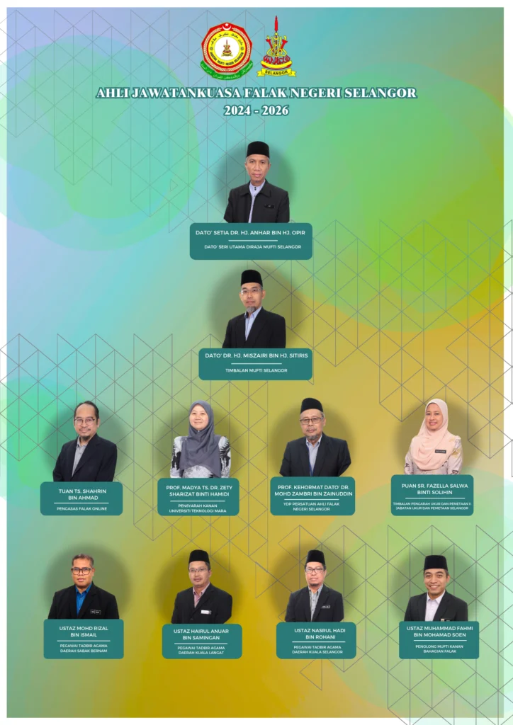 Carta organisasi: Ahli Jawatankuasa Falak Sesi 2024 – 2026